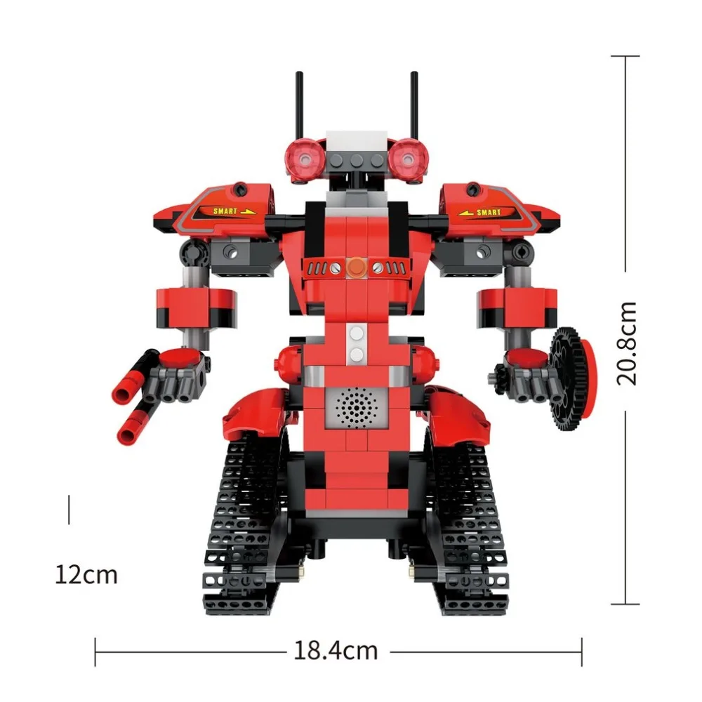 392 шт. M1 4CH пульт дистанционного управления DIY RC строительные блоки Rover Robot игрушки блоки конструктора с 360 вращением на месте для подарка детям