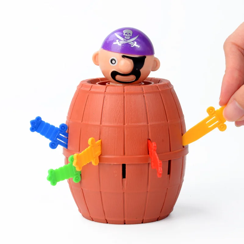 Kids Funny Gadget Pirate Barrel Game Toys for Children Lucky Stab Pop Up Toy