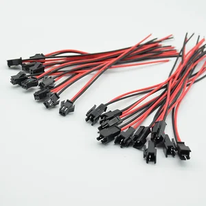 10pcs/5Pairs 10cm Long JST SM 2Pins Plug Male to Female Wire Connector cable pigtail Plug 2pin