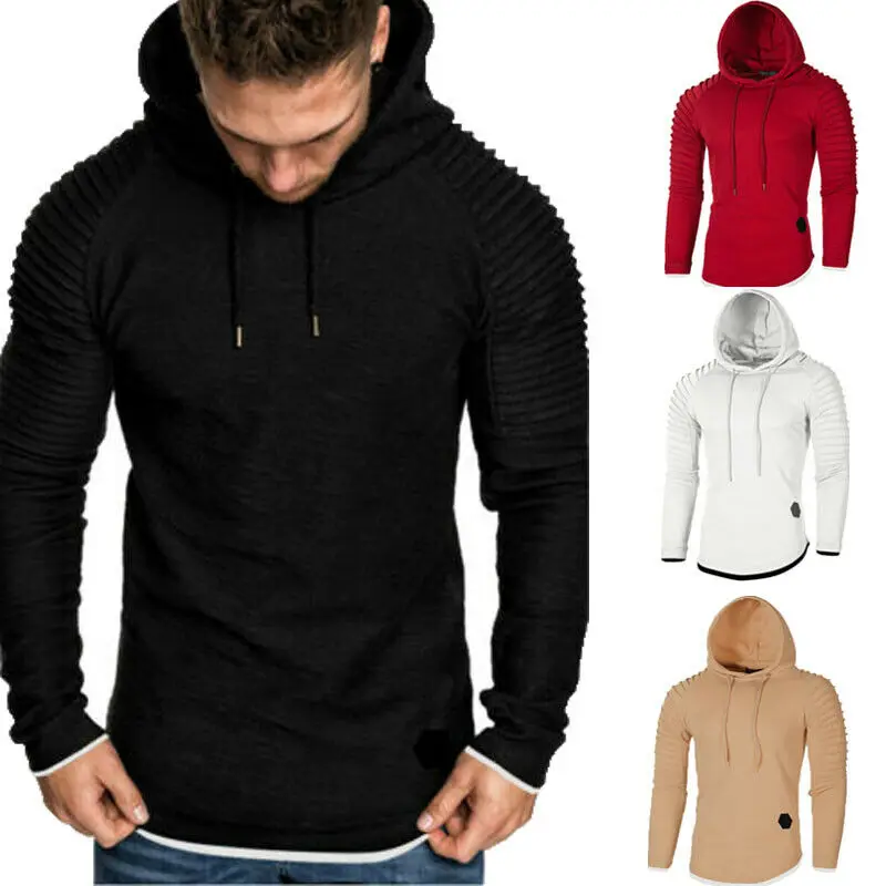 plain black pullover hoodie men's