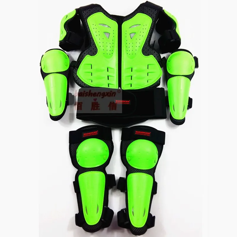 Молодежная детская мотоциклетная одежда для мотокросса, Детская Молодежная Защитная жилетка для тела, бронежилет, защита от груди, защита от колена