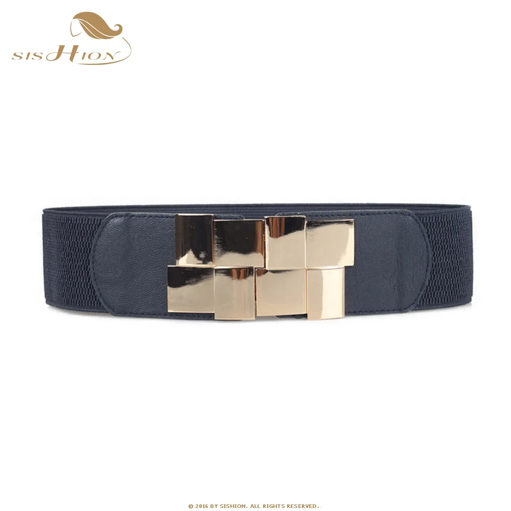 

SISHION Fashion ladies elastic wide belt black Red White female women's decorative thick waist vintage Belts SP0354