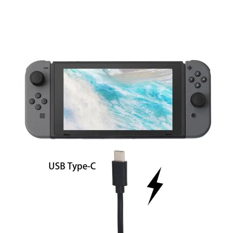 USB-A-type-C зарядный кабель для зарядки отличный ПВХ пластик прочная структура 1,8 м для Nintendo переключатель игровой консоли