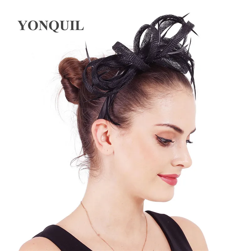 

Formal Wedding Hair Fascinators Accessories Elegant Female Cocktail Race Headwear Gorgeous New Fashion Headdress For Female