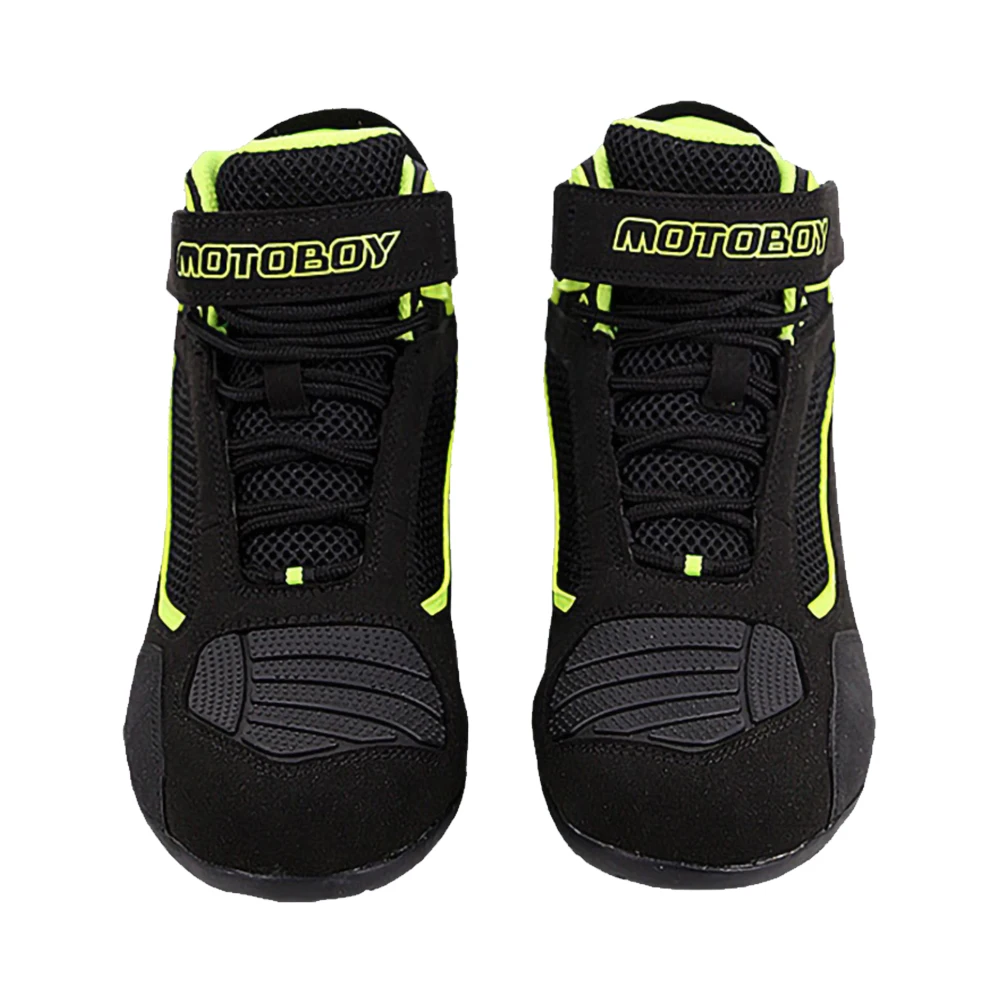 Мотоботы; мужские летние сетчатые ботинки в байкерском стиле; обувь для мотокросса; ботинки для гонок по бездорожью; мотоциклетные ботинки; Цвет Черный - Цвет: B05 Black Green
