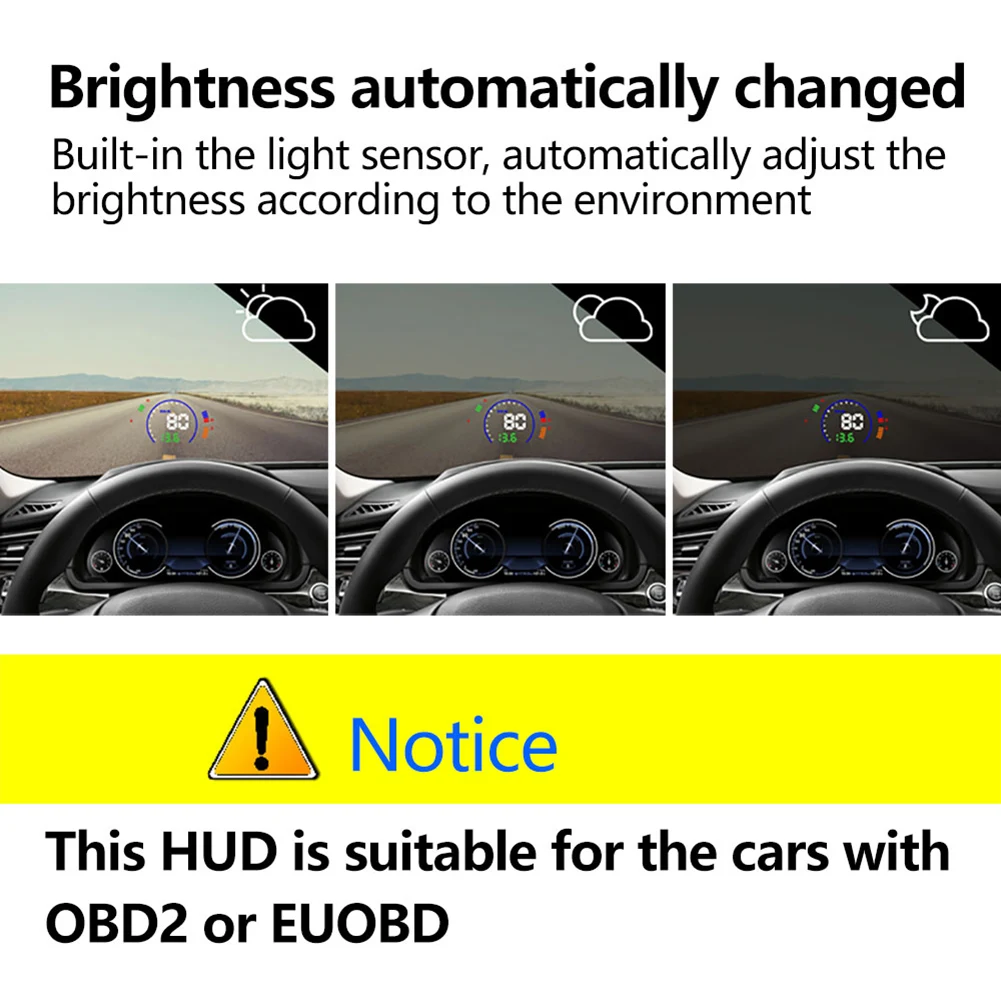 Цифровые спидометры Hud Дисплей 5,8 дюймов большой экран с одометром для вождения сигнализация превышения скорости V6