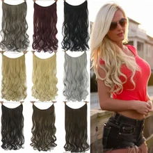 Невидимая проволока, без зажима, одна штука, Halo, накладные волосы, накладные волосы, шиньоны, синтетические волосы для женщин, Новинка