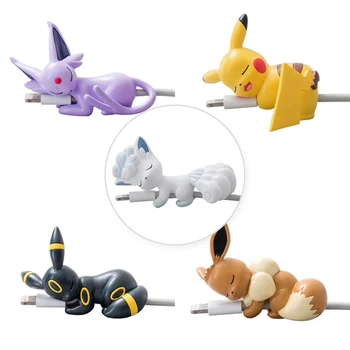 

Pokmon Cable Bite Pikachu Eevee Protector Winder Cute Cartoon Cover Wire Organizer Holder for iPhone Huawei Earphone
