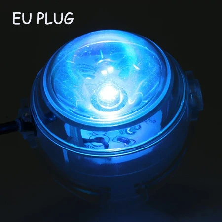 Светодиодный прожектор для аквариума, подводная лампа для аквариума, водостойкая погружная декоративная фоновая красочная световая вилка EU/US - Цвет: Blue
