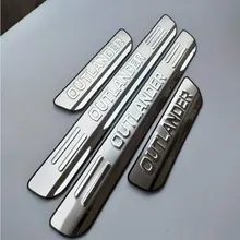 4 Pcs Car Door Sill Protector For Mitsubishi Outlander 2013-2018 Trim Scuff Pedal Threshold Cover Accessories Stainless Steel