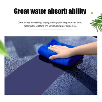 

Newest 1 pc 30*70CM blue Microfiber car cleaning cloth wash hand towel products dust tools car washer supplies car accessorie