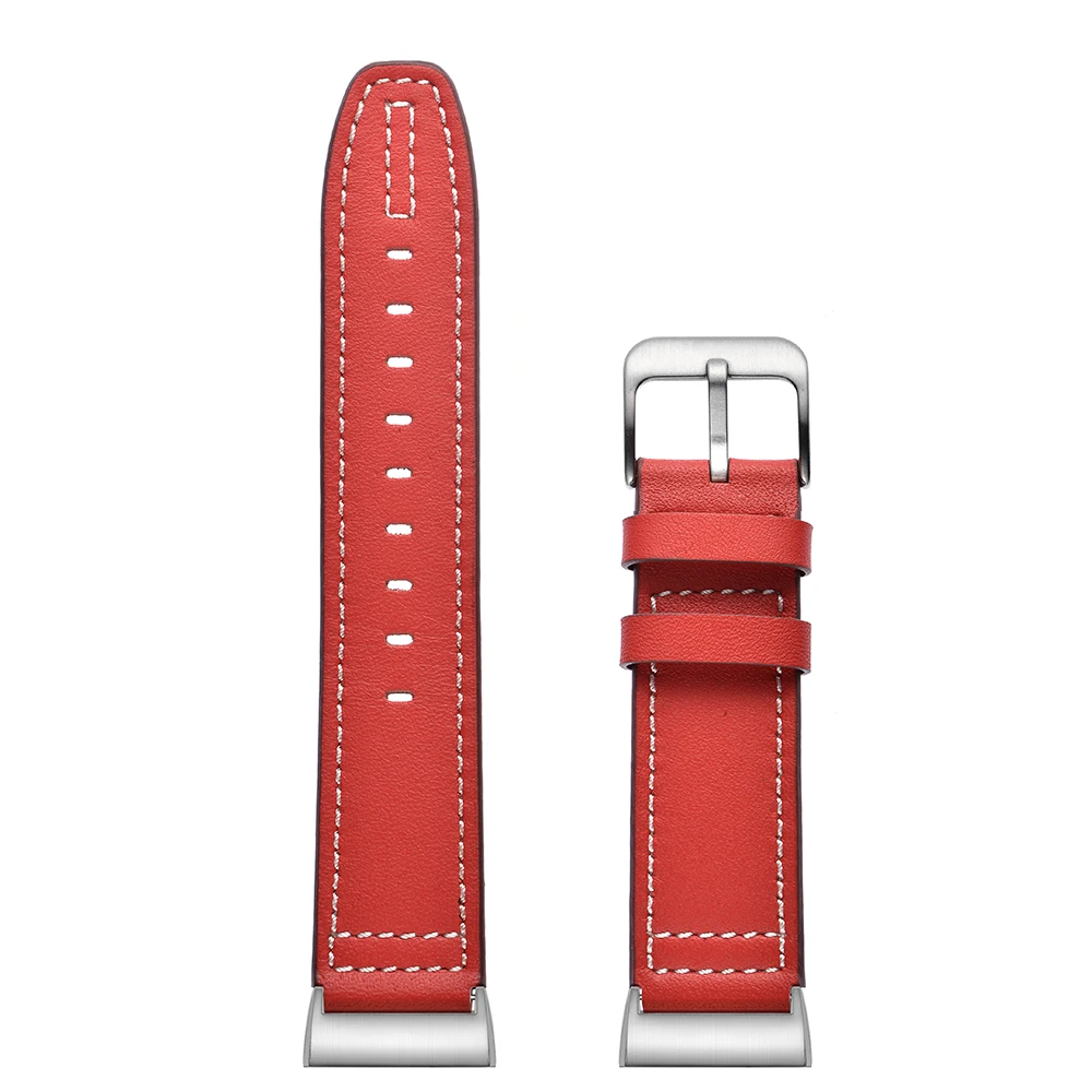 red-B Кожаный ремешок для браслета Fitbit charge 2 кожаный ремешок для Fitbit charge 3 ремешок умный Браслет Смарт-часы ремешок на запястье - Цвет: red-B
