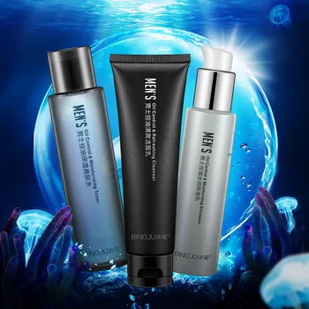 

BINGJU man face care set Facial cleanser Toner cream Moisturizing lotion Oil control Men's Skin Care Set