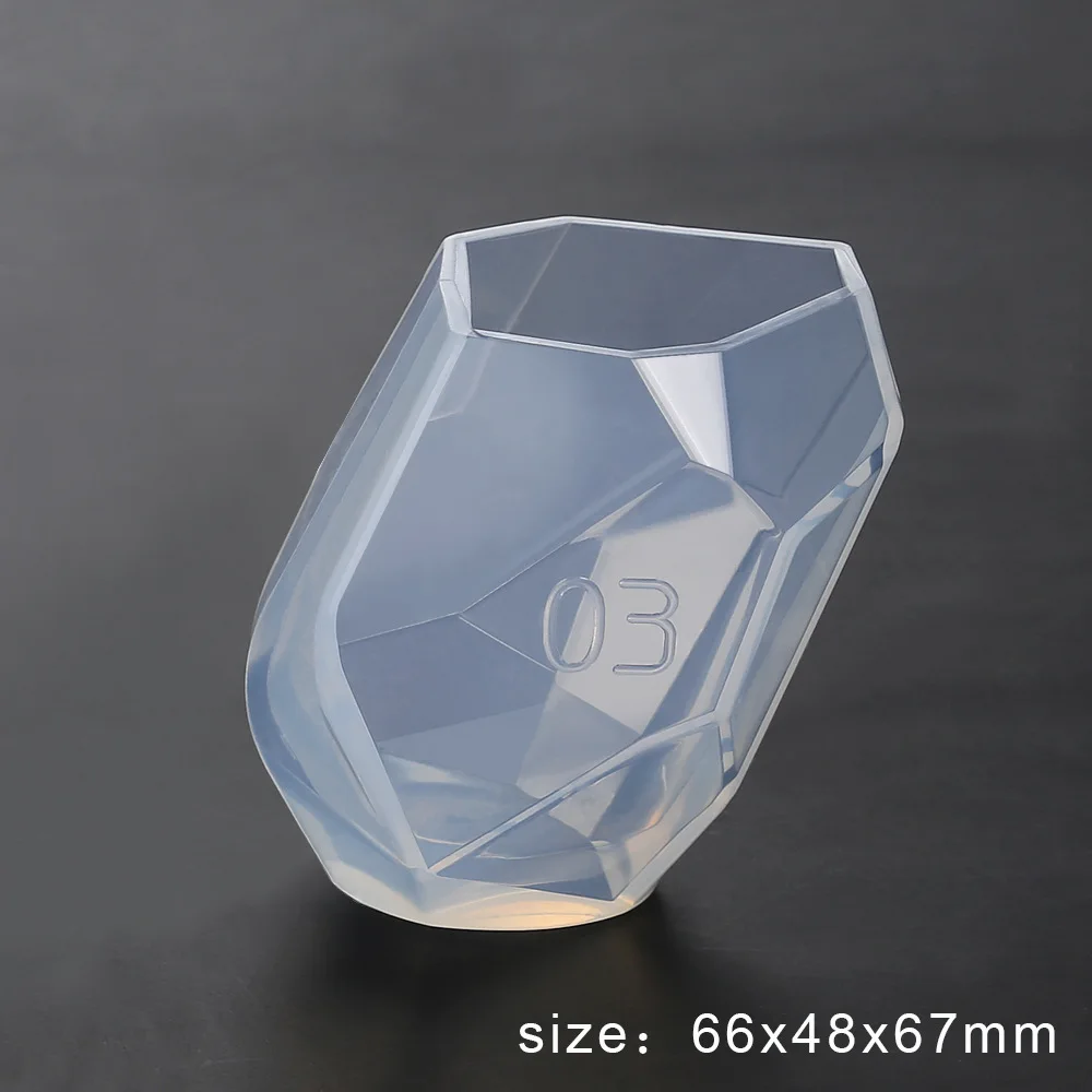 3 모양 DIY 수 지 다이아몬드 보석 주조 금형, 수 지 만들기위한 다각적 인 대형 실리콘 금형 제작
