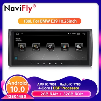 

NaviFly 10.25"HD Android10.0 Car USB GPS radio FM AM cassette for BMW E53 X5 E39 Car Multimedia player with OBD2 DAB+ DVR