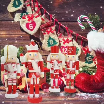

Wooden Nutcracker Ornaments Christmas Decorative Figures for Home Decor