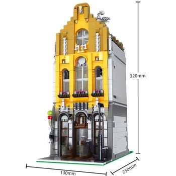 

City Street View Creator Architecture Cute Ice Cream Store Building Blocks Creator Shop Model Bricks Block Toy for Children Gift