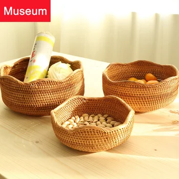 

Vietnam Rattan Plaited Articles A Snack Disc Home Furnishing Fruits Disc Snacks Basket Candy Basket Refreshments Box Tea Table