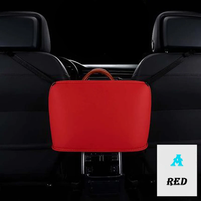 Кожаное автокресло подлокотник сумка для хранения Коробка для Volkswagen VW Passat B6 B5 B7 B8 Golf 4 5 7 6 Polo Opel Astra J H Insignia Corsa - Название цвета: A-R