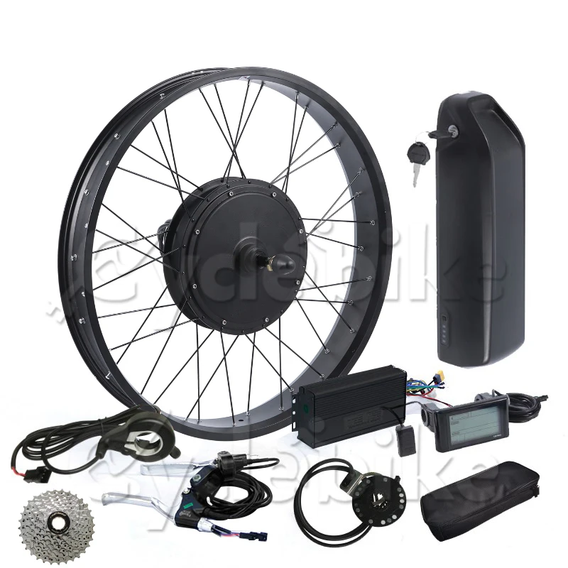 

1000W Ebike Kit with 48V12.5AH Powerful Lithium Battery 20inch 26inch Cassette Motor Wheel Electric Bike Conversion Kit