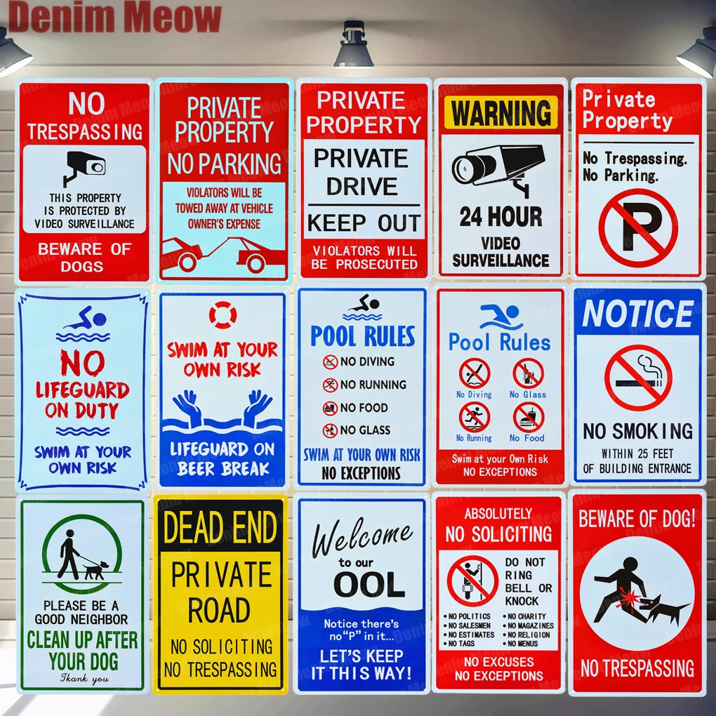 thumbnail image 2 of Swimming Pool Rules Tin Sign Durable Metal Signs Vintage Hanging Plaque 2 of 12