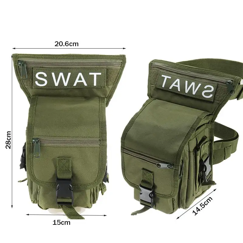 Online Neueste Bein Tasche Mode Männer Armee Vintage Oberschenkel Tasche Utility Taille Packung Beutel Einstellbare Wandern Männlichen Taille Hüfte Motorrad Gürtel tasche