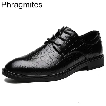 

Phragmites New Arrival Soft Man Dress Shoes Men Business Dress Pointy Black Shoes Breathable Formal Wedding Basic Shoes Men