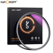 Ótica ultra magro uv do mc da lente do filtro do conceito 37-86mm de k & f com multi proteção revestida 37mm 49mm 52mm 58mm 62mm 67mm 77mm 82mm