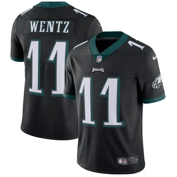 Мужские футболки фифиладельфия Карсон Wentz Eagles rush - Цвет: AS PICTURE