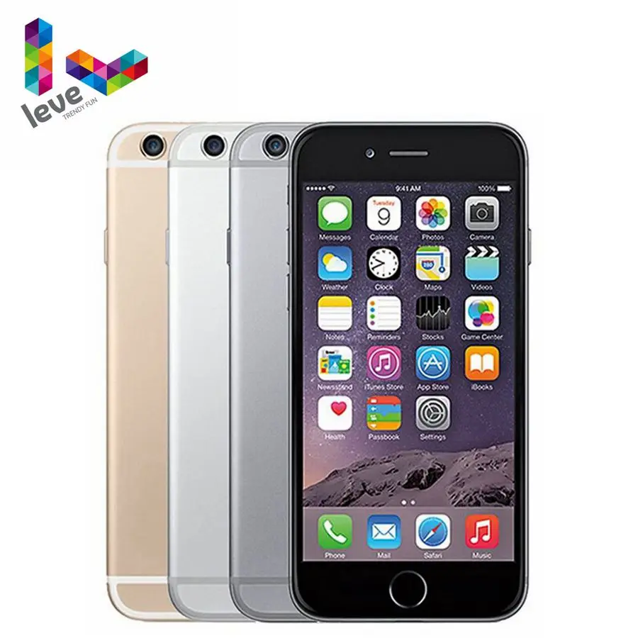 Apple iPhone 6 Mobile Phone 4G LTE 4.7“1GB RAM 16/64/128GB ROM 8.0MP Dual Core Original iOS Fingerprint Unlocked Smartphone