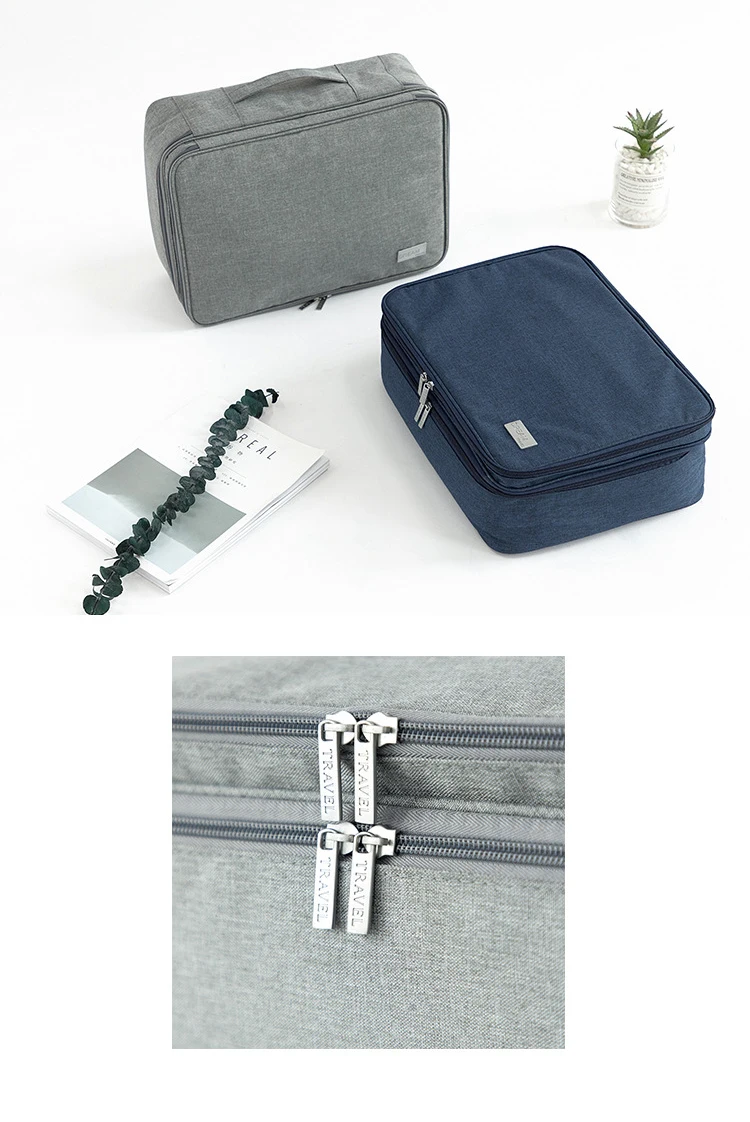 Document Storage Bag Extra Large Capacity Travel Zip Bags Cable Organizer Account Passport Storages Pouch For Important Items