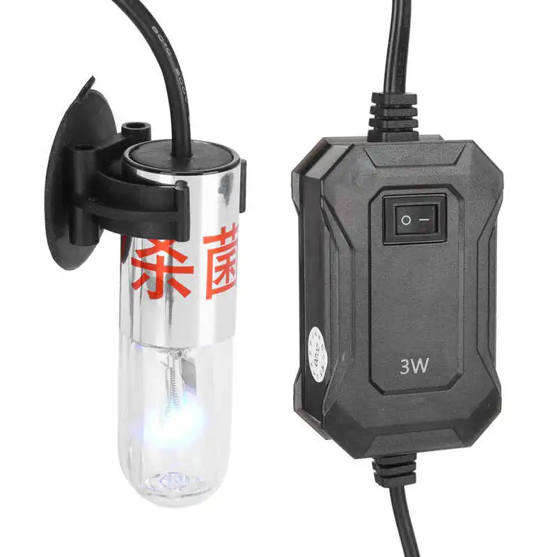 Aquarium UV Light Ultraviolet Timer Fish Tank Pond Cleaning Lamp 220V EU Plug 3W | Дом и сад