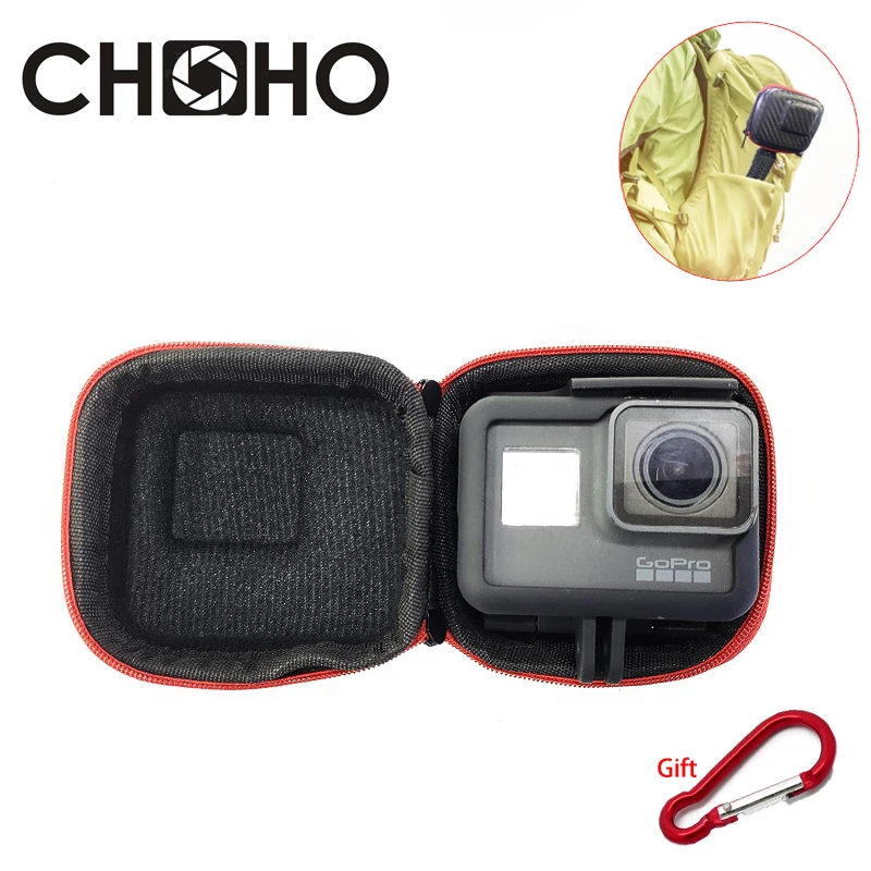 Мини EVA футляр для хранения водонепроницаемый GoPro Hero 7 6 5 Черный Серебряный