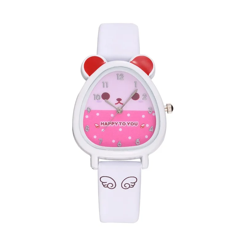 

Fashion Cartoon Cute Young STUDENT'S Quartz Watch Simple Playful Leather Quartz Watch