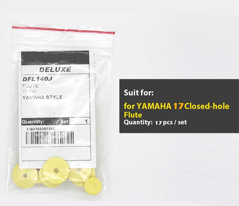 for YAMAHA 17 Closed 1 комплект(17 шт.) Италия для YAMAHA 17 закрыто-флейта с отверстиями корпуса кожаные накладки для YAMAHA 17 закрытое отверстие кнопка флейты колодки - Цвет: for YAMAHA 17 Closed