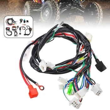 

1set Motorcycle 50-125CC CDI Wire Harness Assembly Spark Plug Solenoid Relay Wiring Ignition Switch Stator Rectifier