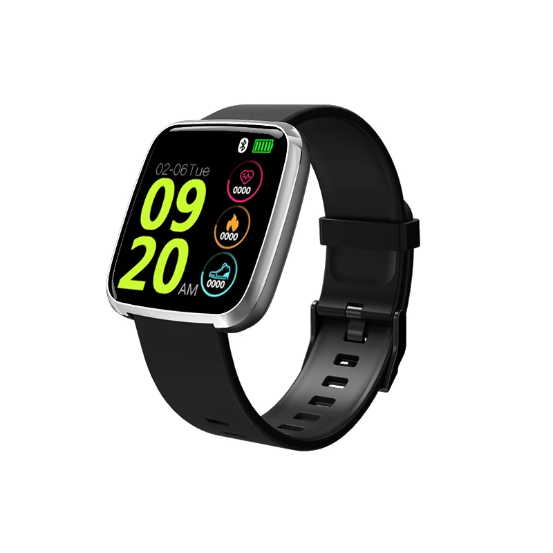 Новинка, Смарт-часы с монитором сердечного ритма для женщин и мужчин, фитнес-трекер, спортивные IP68 Водонепроницаемые Смарт-часы для Android IOS apple PK P68 - Цвет: Silicone Silver