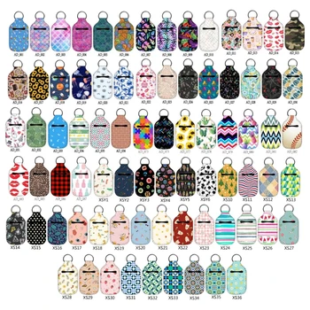 

30ml Empty Travel Bottle Hand Sanitizer Bottle Holder with Keychain Carriers