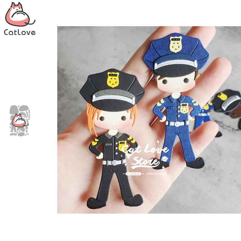 Штампы для скрапбукинга Catlove Police мужские и женские металлические штампы