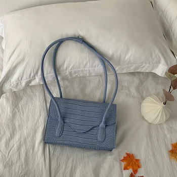 

2020 New Fashion Bag Crocodile Underarm Handbag Simple Bag Vintage Hand Bag Female Woman Shoulder Bag