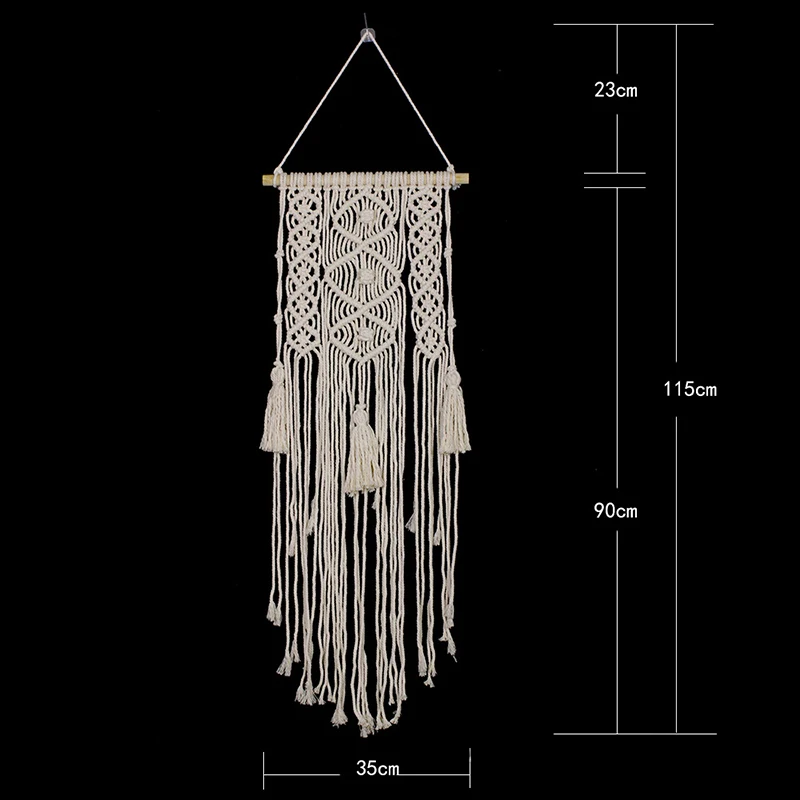 

Macrame Wall Art Wall Hanging Tapestry With Lace Household Decoration Popular