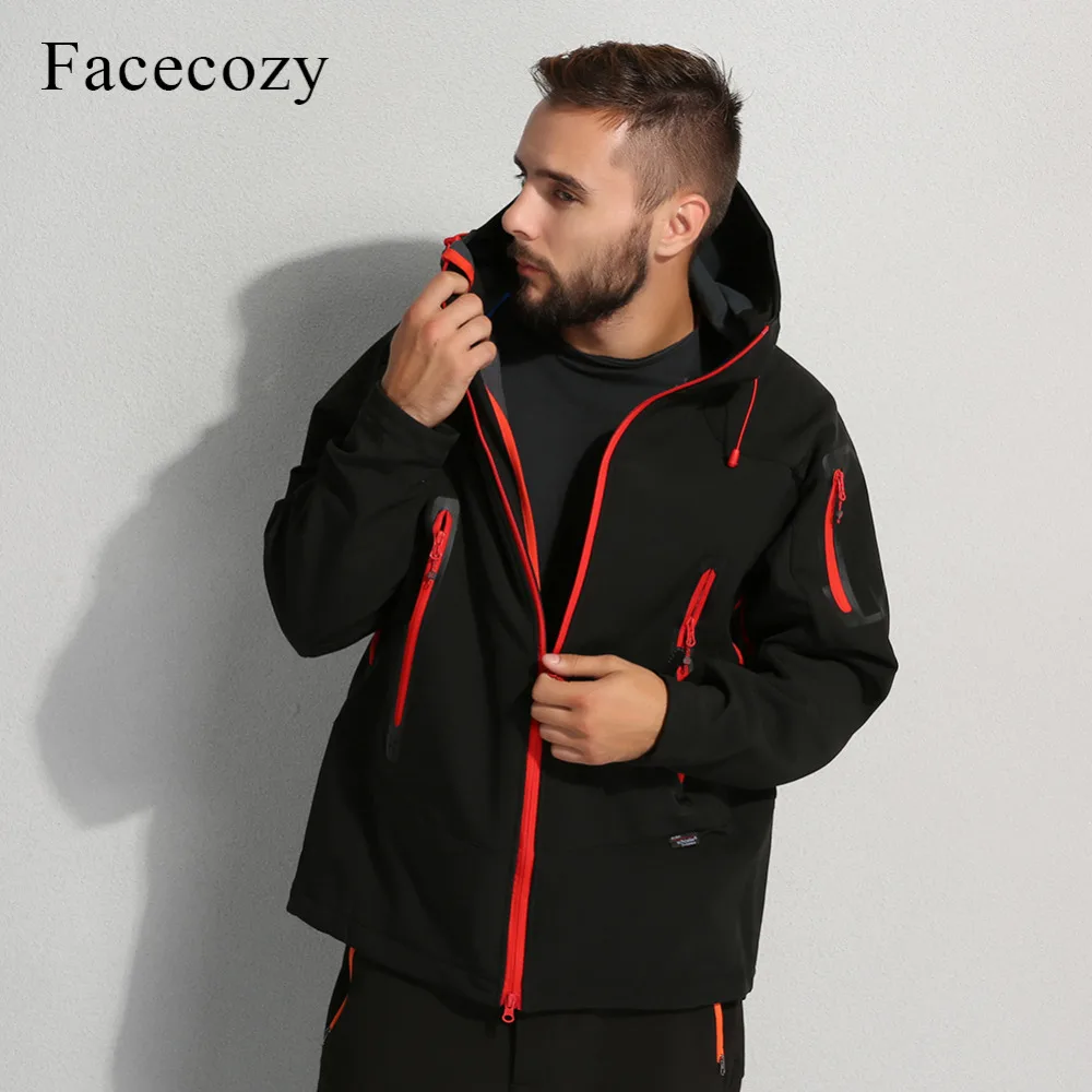 Мужская Флисовая Куртка Facecozy осенне зимняя уличная куртка из дышащей ткани