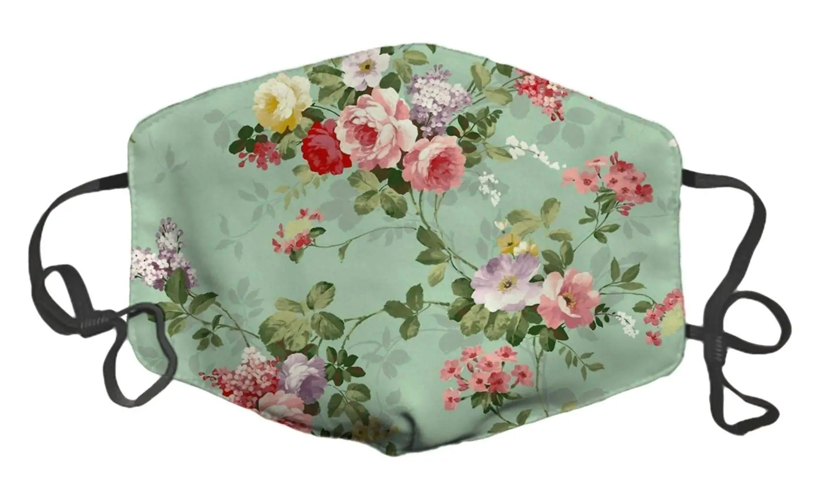 

Vintage Floral Flowers Pattern Fashion Design Face Mask Mouth Mask Anti-Dust Face Mask Adjustable Earloop Face Mask