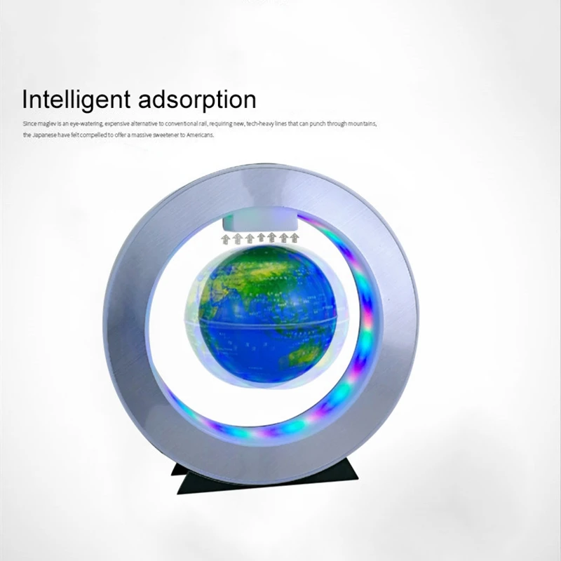 Magnetic Levitation Earth Round Led Floating Light Anti-Gravity Creative Light Plasma Ball Novelty Gift Blue Plastic Us Plug