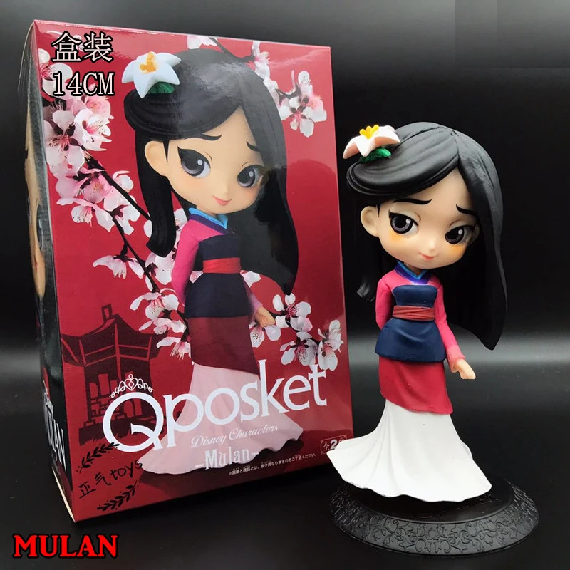 Disney QPosket милые большие глаза куклы Mulan игрушки Фигурки Модели подарок