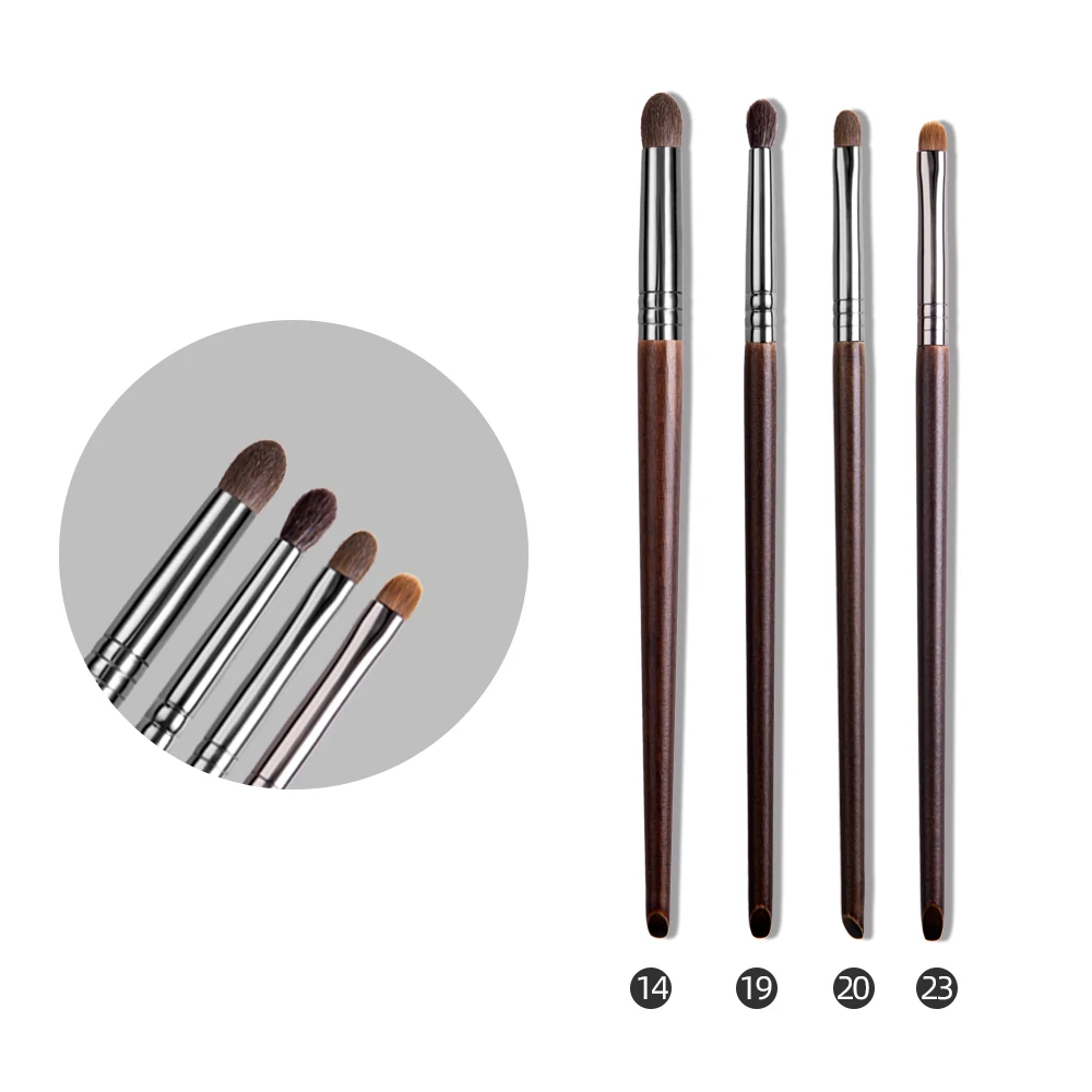OVW punto Shader juego de brocha de ojo de pelo de caballo Tapered mancha pliegue mezcla de sombra de ojos Set de pinceles de maquillaje brochas de maquillaje 4 Uds