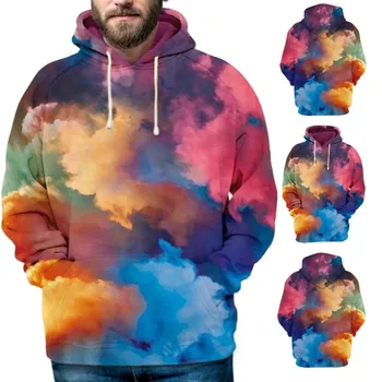 

Autumn Winter Fashion Digital Printing Men Hooded Hoodies Cap Windbreaker Jacket 3d Sweatshirts Casual Hooded Sweater Sweatshirt