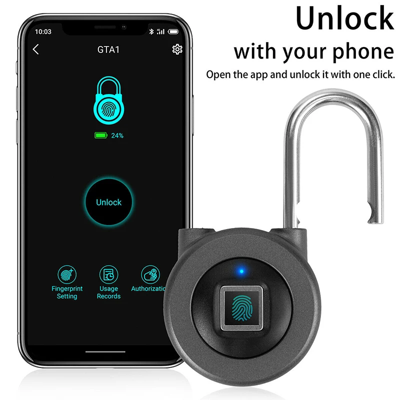 Водонепроницаемый замок отпечатков пальцев Smart APP Bluetooth дверной шкаф электронный/замок