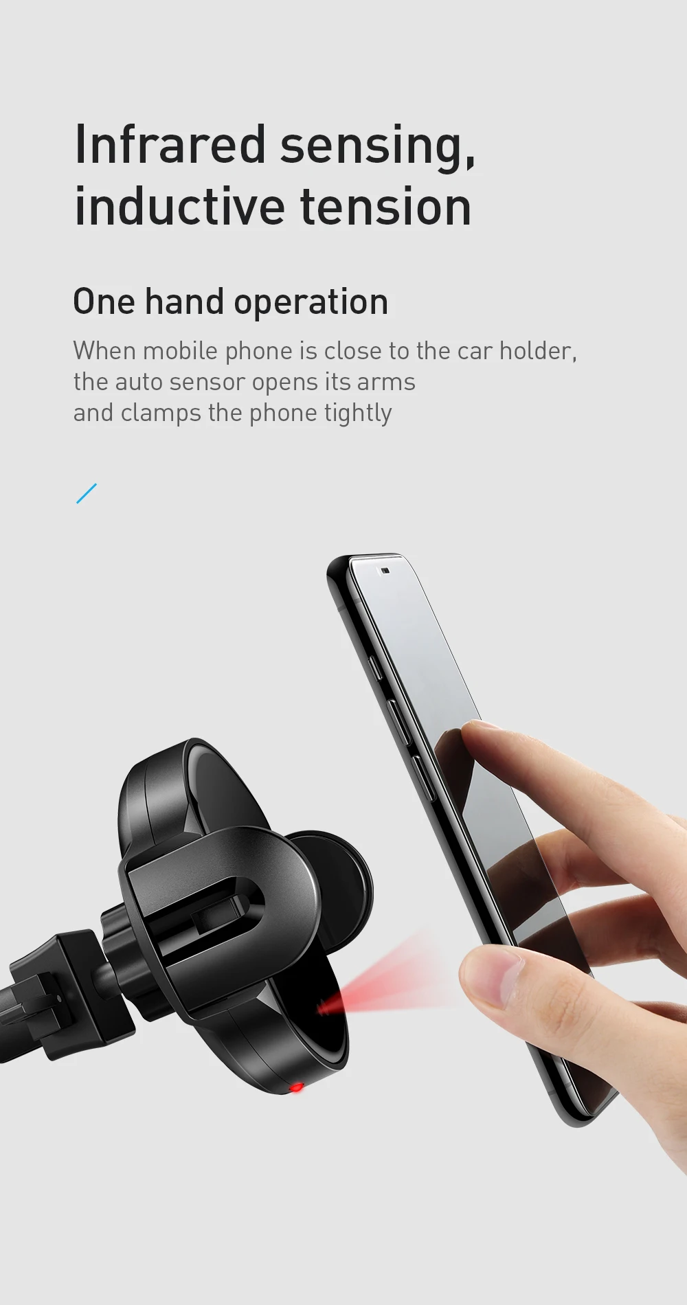 MCDODO 10 Вт Qi автомобильное беспроводное зарядное устройство вентиляционное отверстие держатель подставка Автоматический Инфракрасный зажим Быстрая зарядка для iPhone XS samsung телефон
