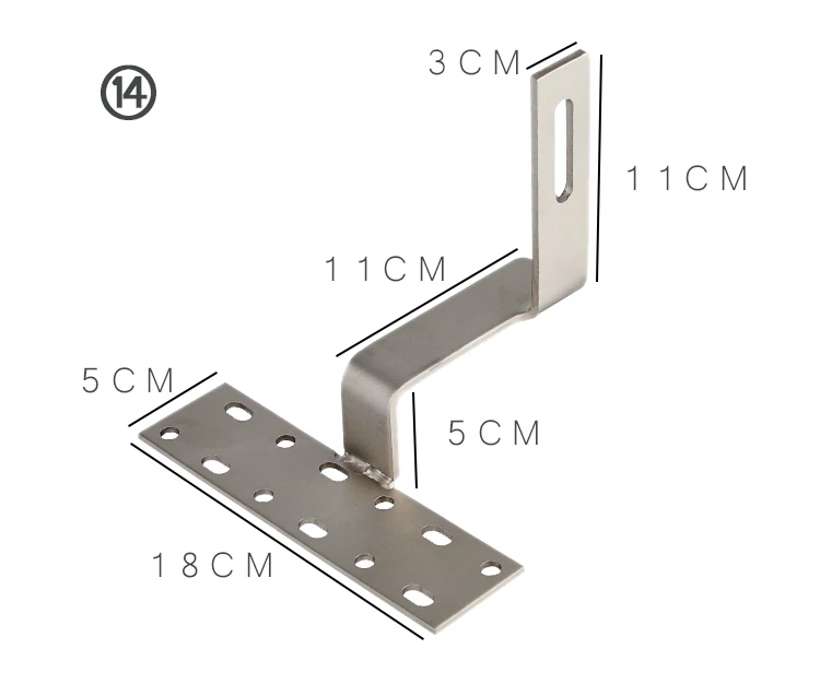 19-29 мм Регулируемая солнечная панель монтажный крюк Монтажный кронштейн на плитку крыши для солнечной панели Монтажная система pv монтажный кронштейн